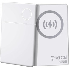 Wvoillty Wallet Tracker Card, Wireless Charging Smart Air Tag Card, Compatible with Find My App (iOS Only, Android Not Supported), Thin Smart Card for Purse, Suitcase, Mobile Phone, White