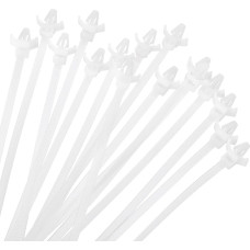 QUARKZMAN Kabelbinder Set 150mmx4mm, 250 Stück Flugzeugkopf Selbstverriegelnde Drahtbinder für Kabelmanagement Kabel Organizer, 40 lbs Zugfestigkeit Kabelbinder Wiederverschließbar, Weiß