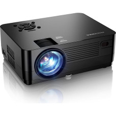 WiFi Projector Full HD Bluetooth Projector Built-in DVD Player, Portable Mini DVD Projector, 250 Inch Home Cinema, 4K Support, 20000LM 1080P, Compatible with iOS/Android/TV Stick/PS4/HDMI (Black)
