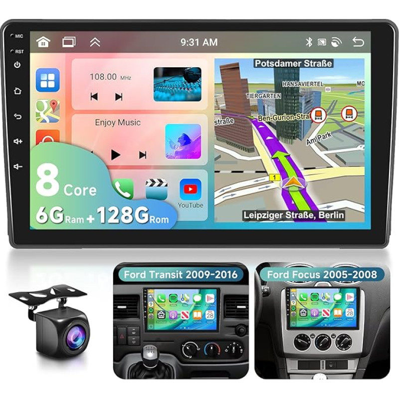 6G + 128G automobilinis radijas 