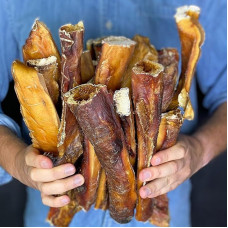 BREERs Džiovinti galvijų skalpai 20 cm šunims 1 kg, pagaminta Vokietijoje, kramtomoji medžiaga dideliems ir mažiems šunims