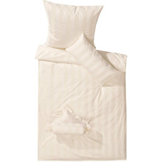 Curt Bauer duvet cover set damask beige size 80x80 cm / 135x200 cm