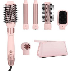Sonew 6-in-1 Multi Hairstyler & Airstyler, 110,000 rpm Ion Hair Styler with Hair Dryer, 32 mm Automatic Curling Roller, 68 mm Oval Hot Air Brush, 32 mm Round Hot Air Brush, Straightening Brush