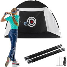 TUKAILAi 10 x 7 pėdų golfo smūgio tinklas, sulankstomas nešiojamasis golfo tinklas sodui lauke, golfo treniruočių smūgio tinklai kiemui, skirti patalpoms viduje / lauke / kieme, 