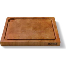 Skottsberg Wooden Chopping Board - Chopping Board with Juice Ditch - Milled Handles - 39 x 30 x 3.5 cm - Beech Wood (FSC)