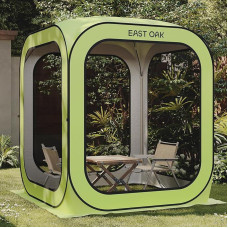 EAST OAK Screen House Pop Up Tent Portable Room Canopy, Instant Screen Tent 1.8 x 1.8 m with Carry Bag for Patio, Backyard, Deck & Outdoor Activities, Light Green