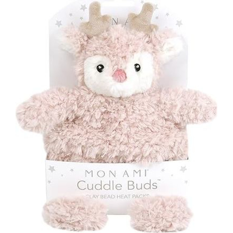 MON AMI Noelle Reindeer Cuddle Bud - 12 colių mikrobangų krosnelėje šildomas minkštas žaislas Aromaterapinis levandų kvapo pliušinis žaislas Karštas ir šaltas paketas prieš miegą