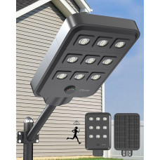 Ofuray Of-DE-SFL-NY-9 Solar Street Light for Outdoors, 90 LEDs, 24,000 mAh Solar Spotlight, Solar Lights Dusk to Dawn