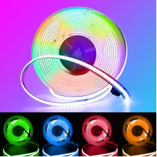 COB LED juosta RGB 24 V 5 m, Arote COB LED juosta Dimmable COB LED Strip Fairy Lights didelio tankio 840LEDs/M IP20 miegamojo virtuvės namų interjero dekoravimui