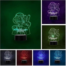 One Piece Luffy Cartel Colour Changing LED Lamp USB Night Light