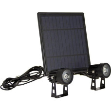 Xanlite | PACK2PSO350 Twin LED Solar Powered Spotlight 8 Hours Run Time with Extension Plate Specially Designed for Outdoor Use (IP44)