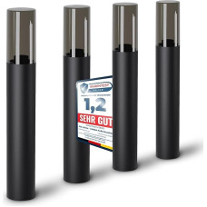 SSC-LUXon Varda Outdoor Floor Lamp, Black, E27 Socket, Height 50 cm, Path Light, Bollard Lamp, Pack of 4