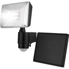 REV LED Spotlight Solar - IP44, LED Lamp 6 W, 480 lm, 6000 K, Wall Lamp - Ideal for Yard Driveways, Garages and House Entrances, Anthracite