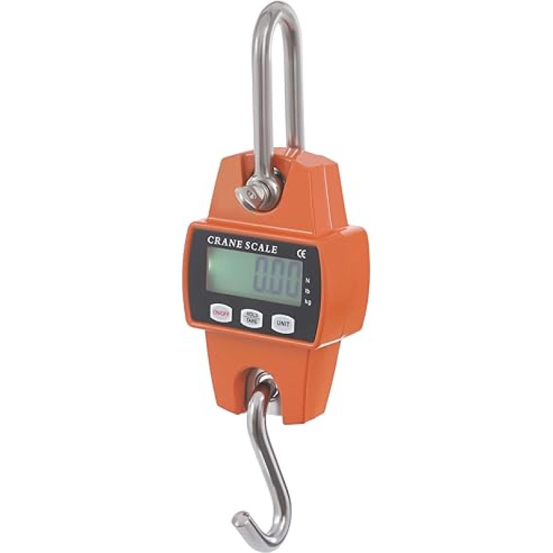 Krano svarstyklės 300 kg Pramonės aukštos kokybės su nuotolinio valdymo pultu, didelio tikslumo elektroninės pakabinamos svarstyklės 13,9 x 8,5 cm Skaitmeninės elektroninės traukos svarstyklės Tikslus jutiklis 0,65 kg Nešiojamasis ūkiui