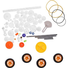 RiToEasysports Kunststoff Zahnräder Langlebige -Zubehör 78pcs 78pcs Blechkits von Cornis mit Riemenscheibenscheibe Leicht zu Bedienen für Schülermaterialien