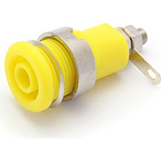 Security socket, screw connection, colour: yellow