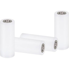 sourcing map Nylon-Rollenrad mit Kugellagern, 0,95 cm Bohrung x 4,8 cm Breite x 10,2 cm Länge, CNC-Führungsrad, Flachriemen-Spannrolle, Nylon-Umlenkrolle, Weiß, 4 Stück