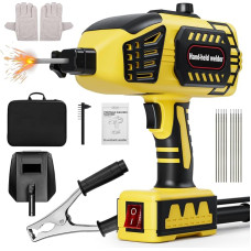 Handheld Welding Machine, Portable 220 V Arc Welding Machine with 10 Welding Rods, IGBT Inverter, 5 Variable Current Adjustment, Electric Welding Machine Set for 1/16-1/8 Inch Welding Rods