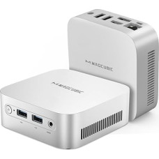 Magcubic Mini PC N150 (4C/4T, up to 3.6 GHz) Supports 16GB RAM 512GB M.2 SSD Mini PC Windows 11, Mini Computer 4K@60HZ UHD Dual Display HDMI+DP 1.4/Dual Band WiFi/BT4.2/RJ45/for Business, Home Cinema