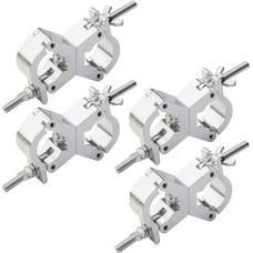 WECAN scenos apšvietimas ir priedai, aliuminio C-skliaustas, sunkiųjų pastolių laikikliai, reguliuojami nuo 1,18 iki 1,38 colio (30-35 mm), skirti judančių galvučių apšvietimui (4 pakuotės, sidabrinės spalvos)