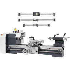 WABECO Drehmaschine D6000 mit Digitalen Anbaumessschiebern 1,4 kW Spitzenweite 600 mm Made in Germany