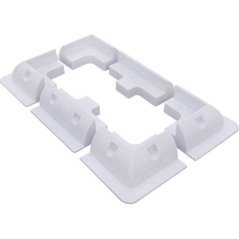 VIVLLLEN Saulės kolektorių tvirtinimo laikikliai, ABS, 6 vnt., be gręžimo, plačiai naudojami ant namelių ant ratų, karavanų, transporto priemonių, namelių ant ratų, garažų, pašiūrių, valčių denių stogų (6 vnt.)