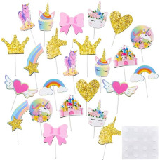 Unicorn Cupcake Wrappers Set of 24, WOLMIK Unicorn Muffin Decoration, Unicorn Cupcake Toppers, Birthday Decoration, Cake Decoration, Cupcake Wrappers for Birthday Party, Weddings, Dessert Cake