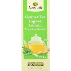 Alnatura Organic Green Tea Ginger Lemon, 20 x 1.5 g
