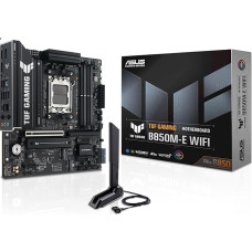 ASUS TUF Gaming B850M-E WiFi, Motherboard AMD Micro-ATX, 8+2+1 Current Phases, DDR5 Slot, PCIe 5.0, 3 M.2 Slots, WiFi 6E, Ethernet Realtek 2.5GB, USB-C 10Gbps, BIOS Flashback and Aura Sync