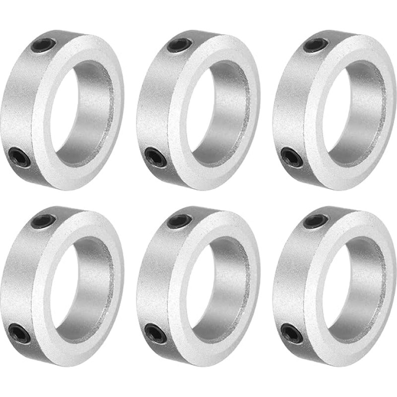 6 vnt. varžtų kaklelio rinkinys 22 mm skylės aliuminio lydinio veleno apvadai 35 mm OD 10 mm pločio ašies įkroviklis, skirtas linijiniam strypo veleno vadovui