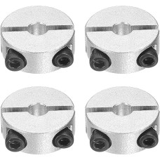 Dvigubo padalijimo koto apykaklė 5 mm skylė Dviejų dalių spaustuko apykaklė 20 mm OD 8 mm storio aliuminio lydinio varžtas Split Ring 4 vnt.