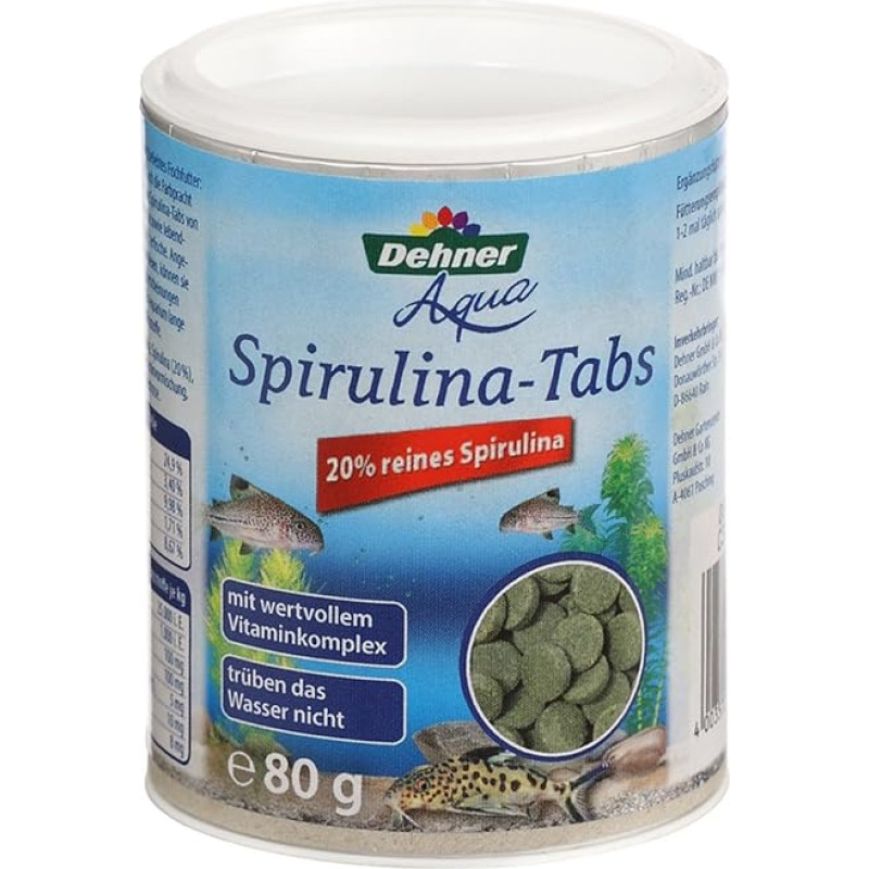 Dehner Aqua Fish Food Spirulina tabletės 90 tablečių (80g)