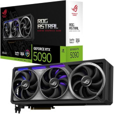 ASUS ROG Astral GeForce RTX 5090 32GB GDDR7 žaidimų vaizdo plokštė (Nvidia GeForce RTX5090, keturi ventiliatoriai, 3.8 lizdo konstrukcija, PCIe 5.0, 2x HDMI 2.1b, 3x DisplayPort 2.1a, ROG-ASTRAL-RTX5090-32G-GAMING)