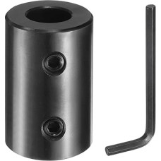 tiekimo žemėlapis Wellenkupplung, 1,6 cm Bohrung, 3,8 cm Außendurchmesser, 5,1 cm Länge, schwarzer, oxidierter Stahl, starre Kupplung mit Sechskantschlüssel für 3D-Drucker, Motorrad (2 Schrauben pro Stück)