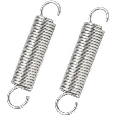 SAJMAKUWLA Zugfeder, Zugfedern, 5 Stück Doppelhaken-Zugfeder, Edelstahl 304, verlängerte Zugfeder, 0,2 mm Drahtdurchmesser, 3 mm Außendurchmesser, 10-50 mm freie Länge(0.2 x 3 x 15 mm)
