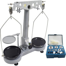 Mechaninės laboratorinės svarstyklės, analitinės dvigubos svarstyklės, skalės skersmuo 12 cm, tikslus matavimas, tikslumas 0,02 G, skirtos aukštosioms mokykloms, laboratorijoms