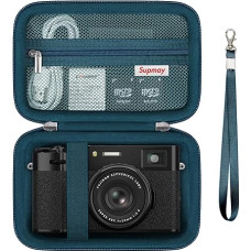 Supmay fotoaparato dėklas skaitmeniniam fotoaparatui Fujifilm X100VI / X100V, mėlynas, lagaminas