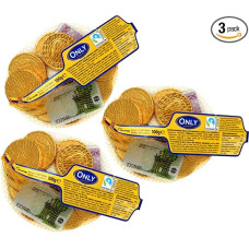 Tik šokoladiniai pinigai Auksinės monetos ir banknotai iš Schokolade 3 x 100 g