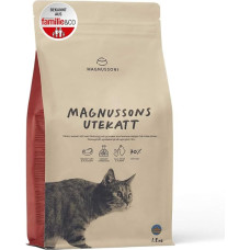 MAGNUSSONs Utekatt (1 x 1,8 kg) Sausas kačių maistas augantiems kačiukams arba aktyviai lauke gyvenantiems kačiukams, turintiems didelį energijos poreikį, 70 % mėsos, keptas orkaitėje