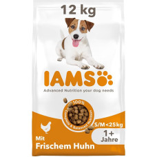 IAMS for Vitality suaugusių šunų maistas mažų ir vidutinių veislių šunims su šviežia vištiena, 12 kg
