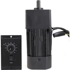 Kintamosios srovės 200 W variklis su reversine pavarų dėže, 6RK200RGU-CF, reguliuojamas variklis, 220 V kintamosios srovės, vienfazis, 104 x 104 mm, greičio reduktorius, kintamas (135 aps/min)