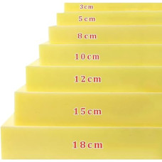 1 Stück x Polyurethan-Schaumstoff, Dichte 35D, Ersatz-Schaumstoffkissen, Gelber Schaumstoffplatte für Polsterung Möbel, Matratzenauflage, DIY Basteln (Dick 12 cm-200x35cm)