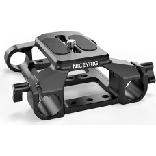 NICEYRIG Lengva bazinė plokštė su dvigubu 15 mm strypo spaustuku, skirta 