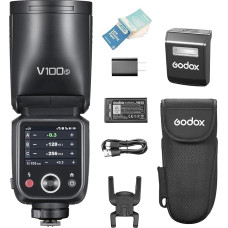 GODOX V100S apvalia galvute fotoaparato blykstė Speedlite, skirta 