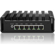 Firewall Micro Appliance Inṭel N100,6X i226-V 2.5G Fanless Mini PC,4*USB,HDMI,DP,1*RJ45 COM,2*WiFi Solt Industrial PC,No RAM No SSD