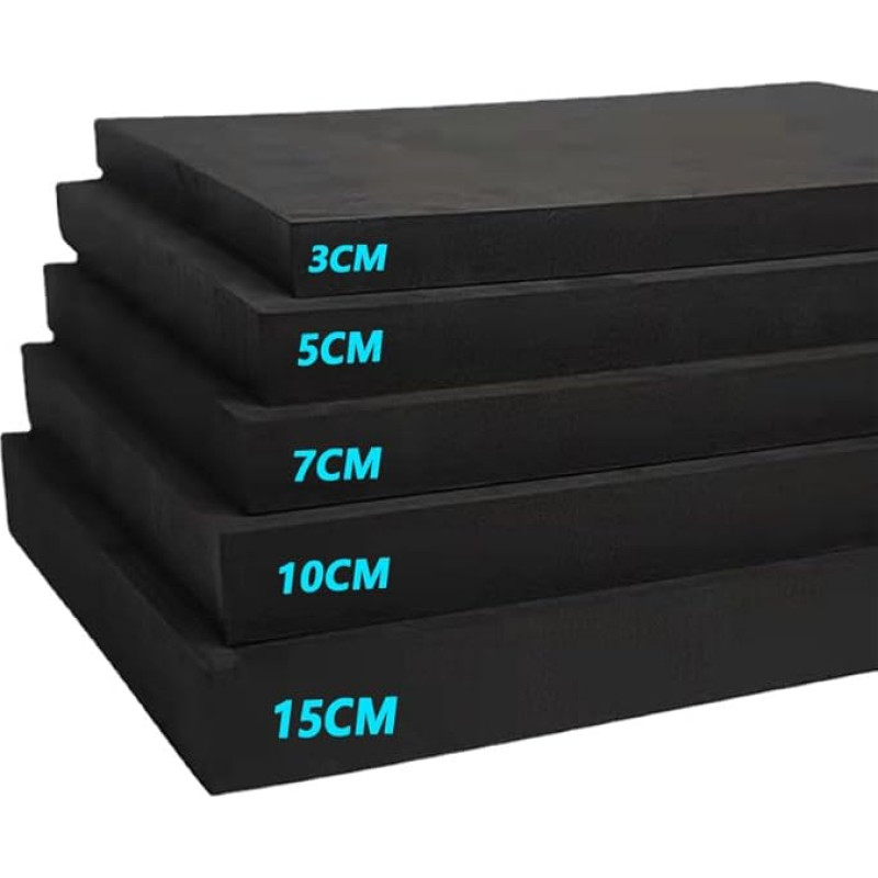 45D-Polyurethan-Schaumstoffplatte mit hoher Dichte, strapazierfähiges Mehrzweck-Polstermaterial für Sofamatratze, 12 cm Dicke (120 x 40 cm, 5 cm)