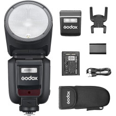 Godox V100N V100N V100N V100-N Round Head Camera Flash Speedlight for Nikon Cameras 100Ws TTL HSS 1/8000s 2.4G Built-in LED Fill Light