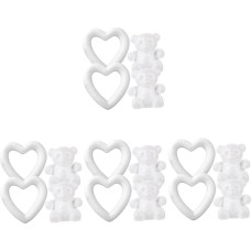 DOITOOL 4 Sätze Unlackierte Mit Herzform DIY Bastelmaterial Für Dekorationen Und Für Partys Und Hochzeiten 4 Stück * 4
