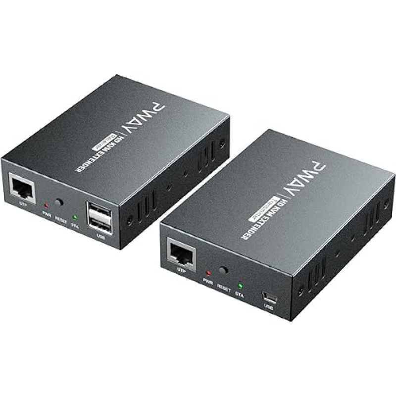 PW-DT252K HDMI KVM USB ilgintuvas 492ft/150m Perdavimas per vieną Cat5e/6/7 HD 1080P Palaiko TCP/IP ir 