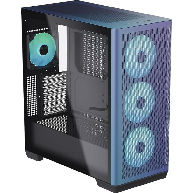 APNX C1 Midi-Tower ATX korpusas, grūdintas stiklas - ChromaFlair